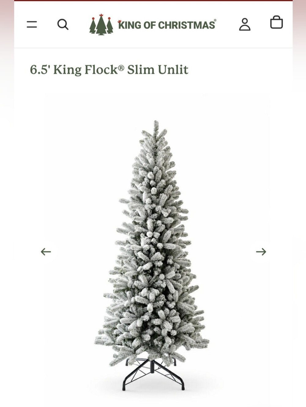 6' Flocked Unlit Artificial Christmas Tree